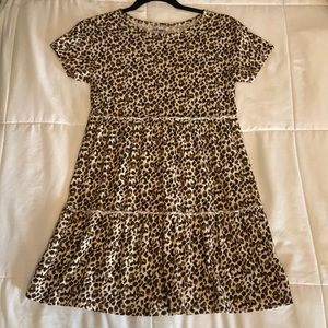 Girls Old Navy size L 10/12 cheetah print dress